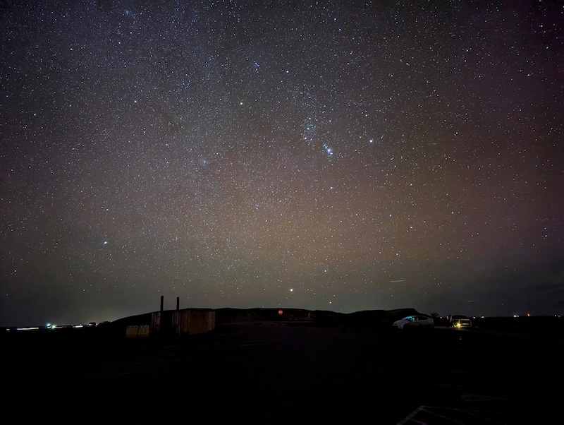 Our first astrophotography shot in the Badlands.