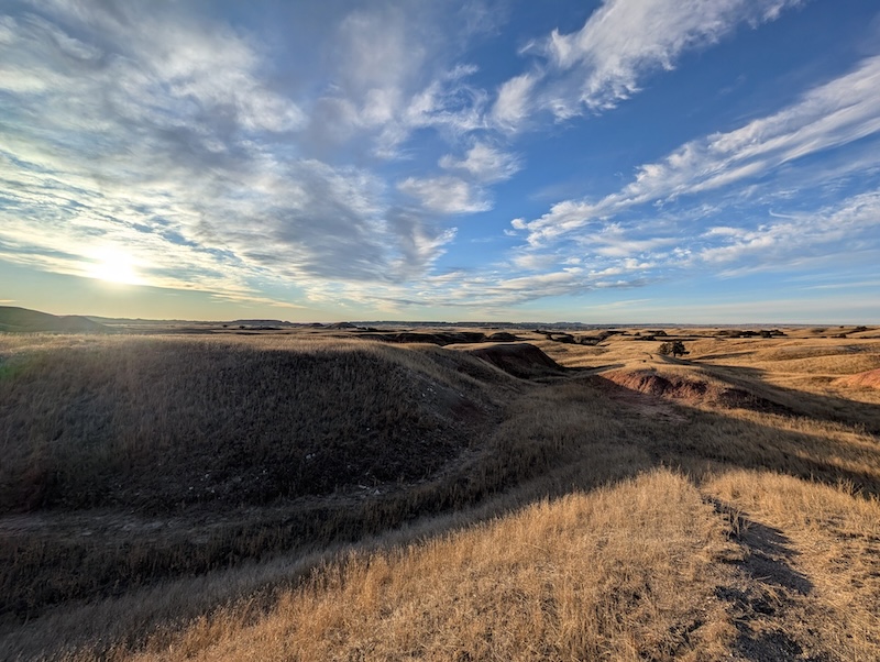 No prairie dogs out, but this path looks inviting as it runs along the right side of this shot.