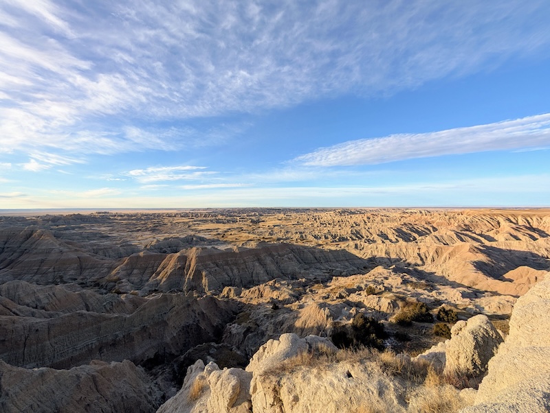 Pinnacles Overlook during daylight.