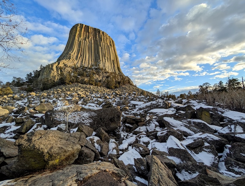 Boulder field in front of Devil’s Tower.